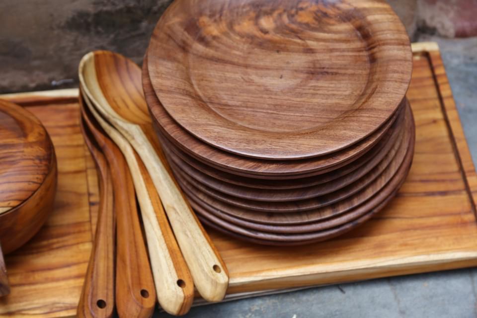 Wooden Plates & Serving Spoons
